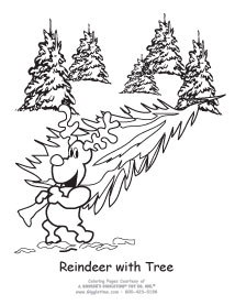 Reindeer with Tree