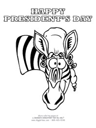 Presidents Day Zebra