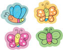 Glitter Butterfly Erasers
