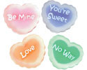 Transparent Heart Erasers