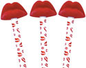 Lips Pencils with Eraser Topper