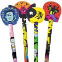Halloween Pencils with Eraser Topper