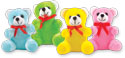 Plush Sitting Bear with Bow