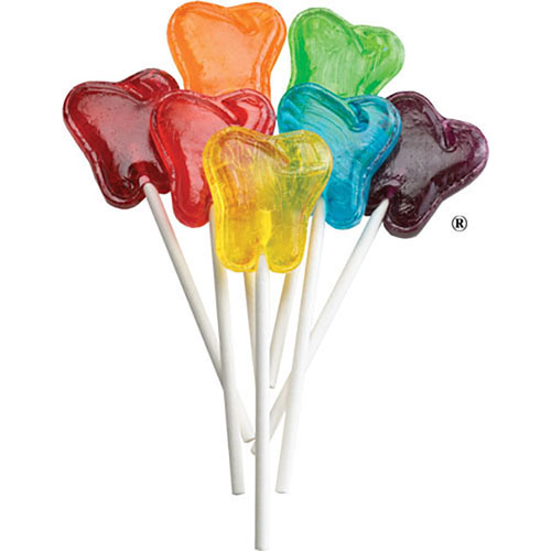 Dr. John's® Xylitol™ Assorted Fruit Tooth Shaped Lollipops Dr. John's® Xylitol™ Assorted Fruit Tooth Shaped Lollipops
