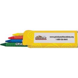 Large Crayon - 4 Pack in a Box - Personalized
