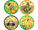 Fall Baby Animals Sticker - Roll