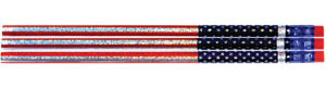 Sparkle Flag Pencils
