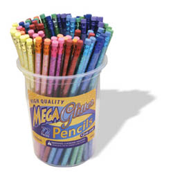 Megaglitter Pencils in a Tub