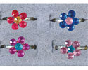 Sparkle Daisy Stone Rings