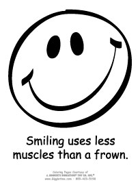 Smiling uses less Muscles