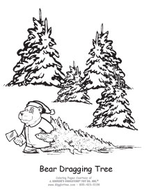 Bear Dragging Tree