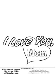 I Love You, Mom Card
