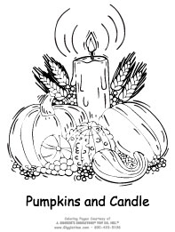 Pumpkins and Candle