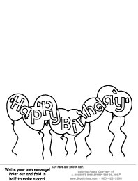 Birthday Coloring Pages: Giggletimetoys.com