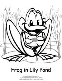 Frog in Lily Pond