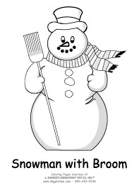 Snowman with Broom