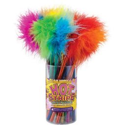 Hot Stripe Feather Pencils