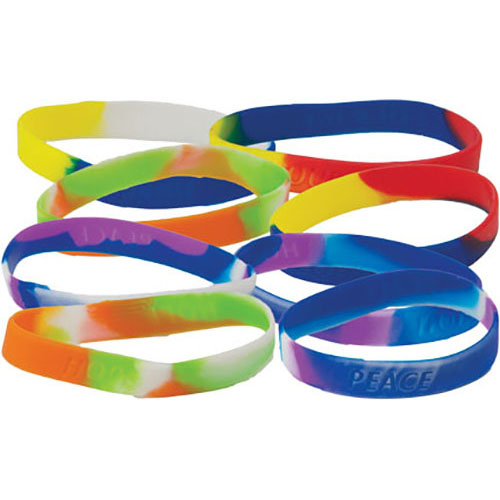 Tie dye silicone discount wristbands