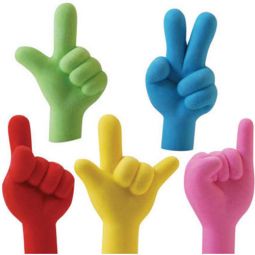 Raise Your Hand Pencil Top Eraser