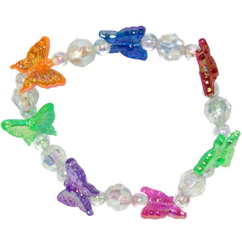 Children's Iridescent Bead Bracelets Purple