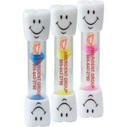 2 Minute 3-D White Tooth Sand Timer - Full Color