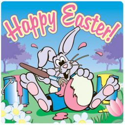 Easter Bunny Sticker - Roll