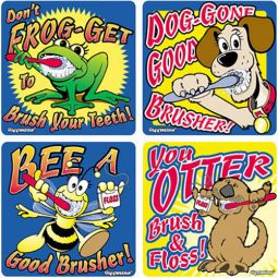 Brushing Animal Stickers