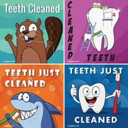 Teeth Just Cleaned Stickers