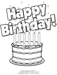 Birthday Coloring Pages