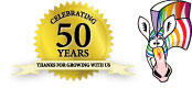 Celebrating 50 Years! Thanks for Growing With Us - Let your Giggles Out