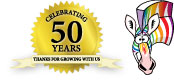 Celebrating 50 Years! Thanks for Growing With Us - Let your Giggles Out