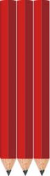 Red Golf Pencils - Hexagon - Blank