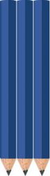 Lapis Blue Golf Pencils - Hexagon - Blank