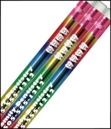 Rainbow Metallic Foil Tooth Pencils