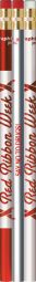 Red Ribbon Week Metallic Foil Pencils