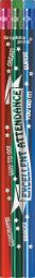 Excellent Attendance Metallic Foil Pencils