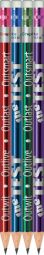Outwit Outlast Outsmart the Test Metallic Foil Pencil - Sharpened