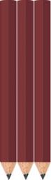 Maroon Golf Pencils - Hexagon - Blank