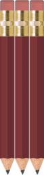 Maroon Golf Pencils With Eraser - Hexagon - Blank