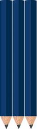 Royal Blue Golf Pencils - Hexagon - Blank