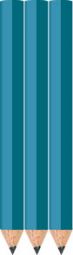 Sky Blue Golf Pencils - Hexagon - Blank