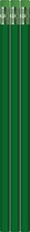 Golf Green Pencils - Hexagon - Blank