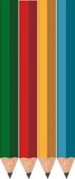 Assorted Golf Pencils - Hexagon - Blank
