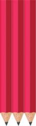 Neon Pink Golf Pencils - Hexagon - Blank
