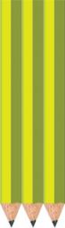 Neon Yellow Golf Pencils - Hexagon - Blank