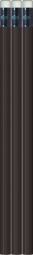 Matte Black Painted Pencils with White Eraser - Blank