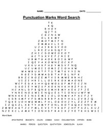 Punctuation Word Search
