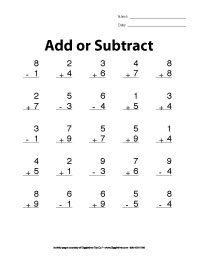 First Grade Math - Addition & Subtraction