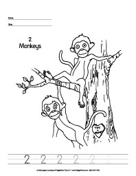 Kindergarten Coloring & Numbers - 2