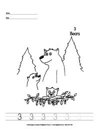 Kindergarten Coloring & Numbers - 3